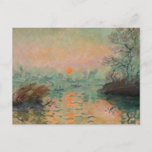 Landschap bij zonsondergang Tadeusz Makowski Briefkaart
