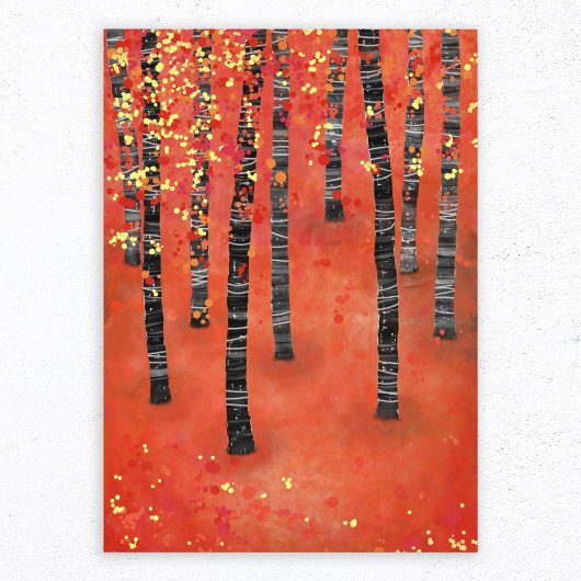 Landschap Birch Forest Foto Afdruk