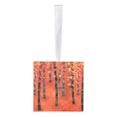 Landschap Birch Forest Kubus Ornament (Rechts)