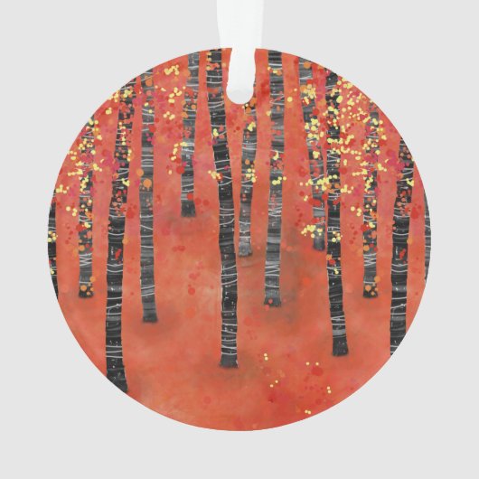 Landschap Birch Forest Ornament (achterkant)