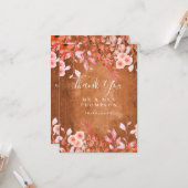 Landschap Bloemen Bloemstuk Bruiloft Bedankt Kaart (Voorkant / Achterkant in situ)