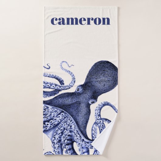 Landschap Blue Octopus Badhanddoek (Badhanddoek)