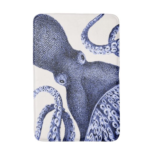 Landschap Blue Octopus Badmat (Voorkant Verticaal)