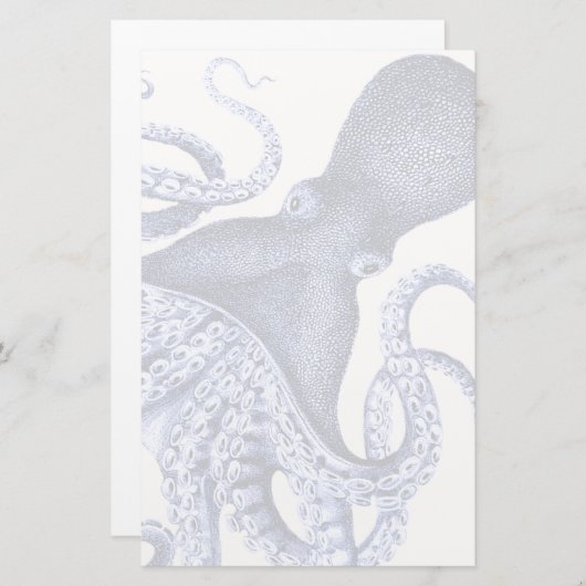 Landschap Blue Octopus Briefpapier (Voorkant / Achterkant)