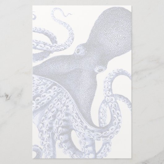 Landschap Blue Octopus Briefpapier (Voorkant)