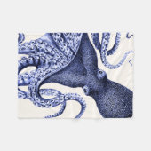 Landschap Blue Octopus Fleece Deken (Voorkant (Horizontaal))