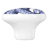 Landschap Blue Octopus Keramische Knop (Zijkant)