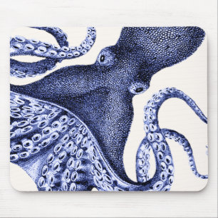 Landschap Blue Octopus Muismat