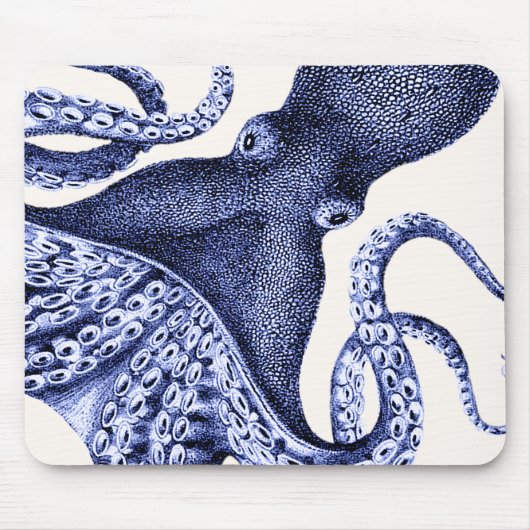 Landschap Blue Octopus Muismat (Voorkant)