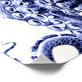 Landschap Blue Octopus Poster (Hoek)