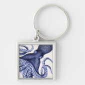 Landschap Blue Octopus Sleutelhanger (Voorkant)