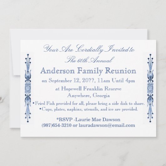 Landschap Blue Victoriaans startpunt Kaart (Achterkant)