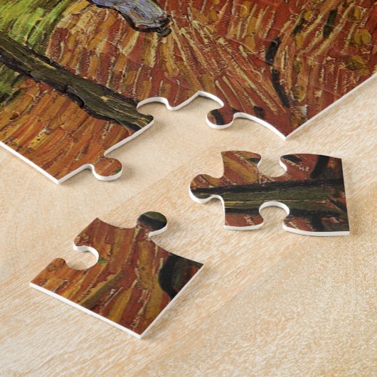 Landschap, bomen en figuren van Vincent van Gogh Legpuzzel (Zijkant)