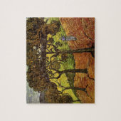 Landschap, bomen en figuren van Vincent van Gogh Legpuzzel (Verticaal)