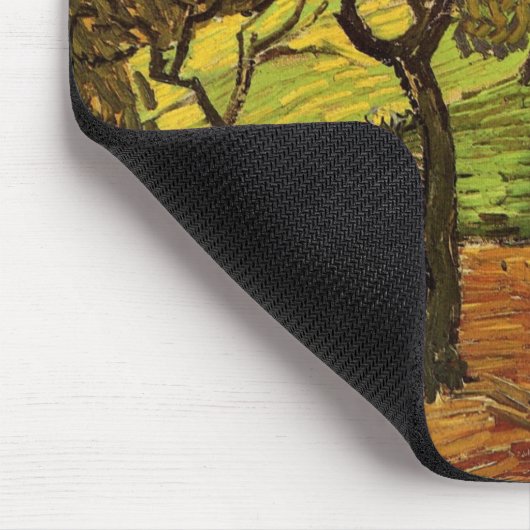 Landschap, bomen en figuren van Vincent van Gogh Muismat (Hoek)
