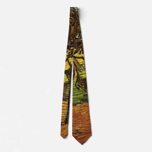 Landschap, bomen en figuren van Vincent van Gogh Stropdas (Achterkant)
