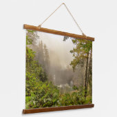 Landschap bos en oceaan hangend wandkleed (Gebogen)