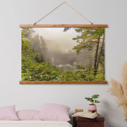 Landschap bos en oceaan hangend wandkleed (Slaapkamer)