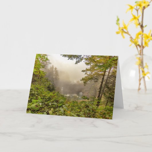 Landschap bos en oceaan kaart (Gele Bloem)