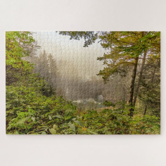 Landschap bos en oceaan legpuzzel (Horizontaal)