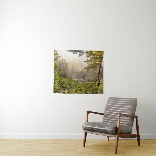 Landschap bos en oceaan wandkleed (In Situ (horizontaal))