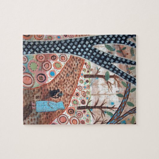 Landschap bostuin legpuzzel (Horizontaal)