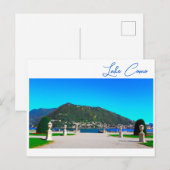 Landschap Briefkaart van het Como-meer Italië (Voorkant / Achterkant)
