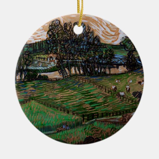 Landschap, Brug over Oise door Vincent van Gogh Keramisch Ornament (Voorkant)