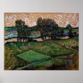 Landschap, Brug over Oise door Vincent van Gogh Poster (Voorkant)