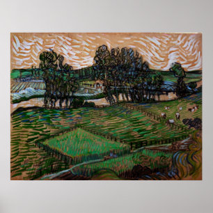 Landschap, Brug over Oise door Vincent van Gogh Poster
