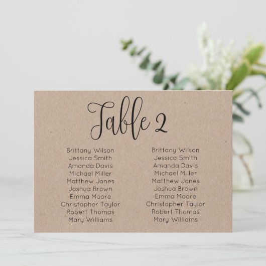 Landschap bruiloft zitkaart. Rustiek modern Kaart (Staand voorkant)