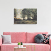 Landschap (Camille Corot) Canvas Afdruk (Insitu (Woonkamer))