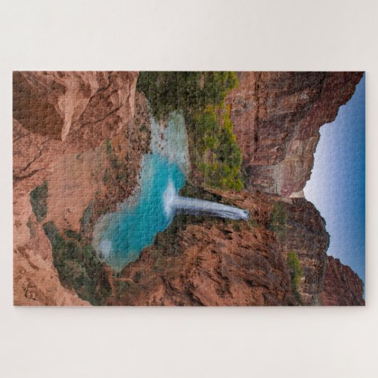 Landschap Canyon Waterfall Legpuzzel (Horizontaal)