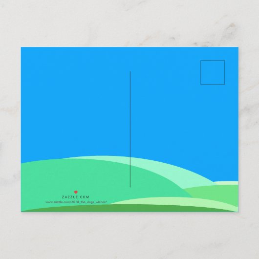 Landschap Cartoon Muis Chinese Rat Jaar 2020 P Uitnodiging Briefkaart (Achterkant)