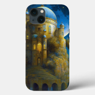 Landschap Castle Fantasy Moon iPhone 13 Hoesje