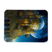 Landschap Castle Fantasy Moon Magneet (Horizontaal)