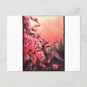 Landschap Cherry blossom Briefkaart