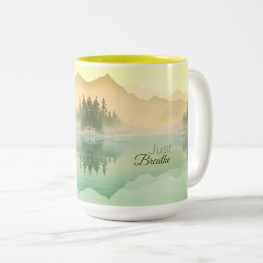 Landschap Citrus Mountains Tweekleurige Koffiemok (Voorkant rechts)