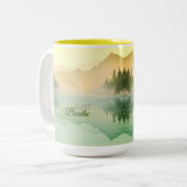 Landschap Citrus Mountains Tweekleurige Koffiemok (Voorkant links)