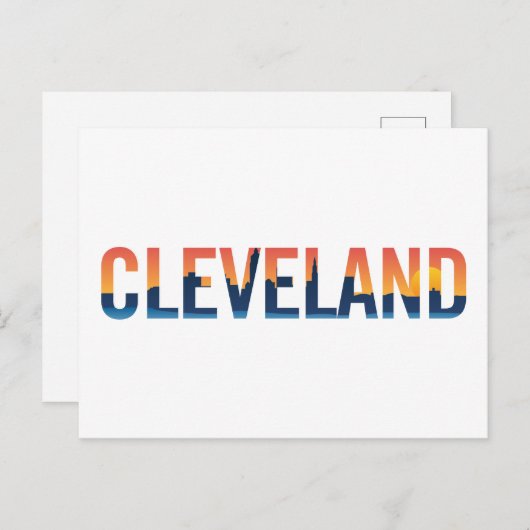 Landschap City Uitzicht | Cleveland, Ohio Briefkaart (Voorkant / Achterkant)