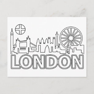Landschap City Uitzicht   Londen, Engeland Briefkaart