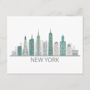 Landschap City Uitzicht   New York City, New York Briefkaart