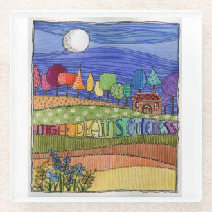 landschap coaster glazen onderzetter