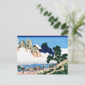 Landschap Cool oriental japanese Hokusai Fuji Uitz Briefkaart (Staand voorkant)
