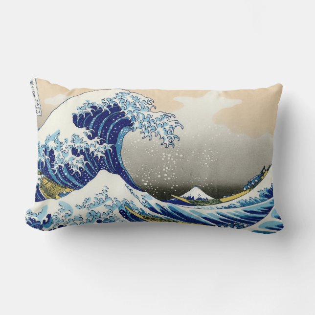 Landschap Cool oriental japanese Hokusai Fuji Uitz Kussen (Voorkant)