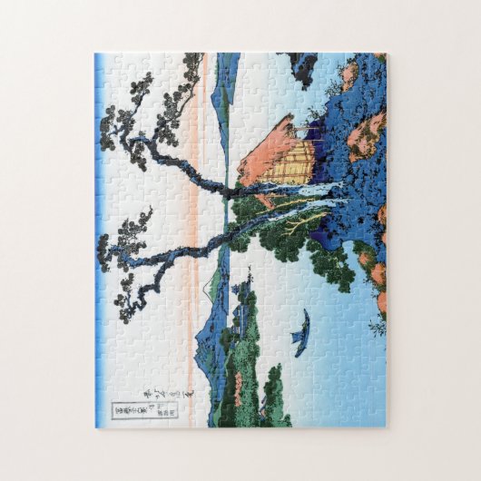 Landschap Cool oriental japanese Hokusai Fuji Uitz Legpuzzel (Verticaal)