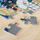 Landschap Cool oriental japanese Hokusai Fuji Uitz Legpuzzel (Zijkant)