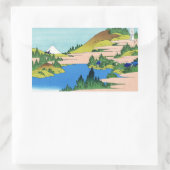 Landschap Cool oriental japanese Hokusai Fuji Uitz Rechthoekige Sticker (Tas)