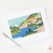 Landschap Cool oriental japanese Hokusai Fuji Uitz Rechthoekige Sticker (Envelop)