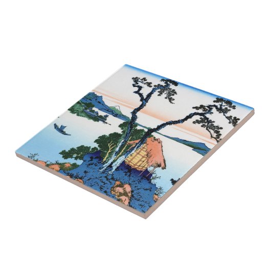 Landschap Cool oriental japanese Hokusai Fuji Uitz Tegeltje (Zijkant)